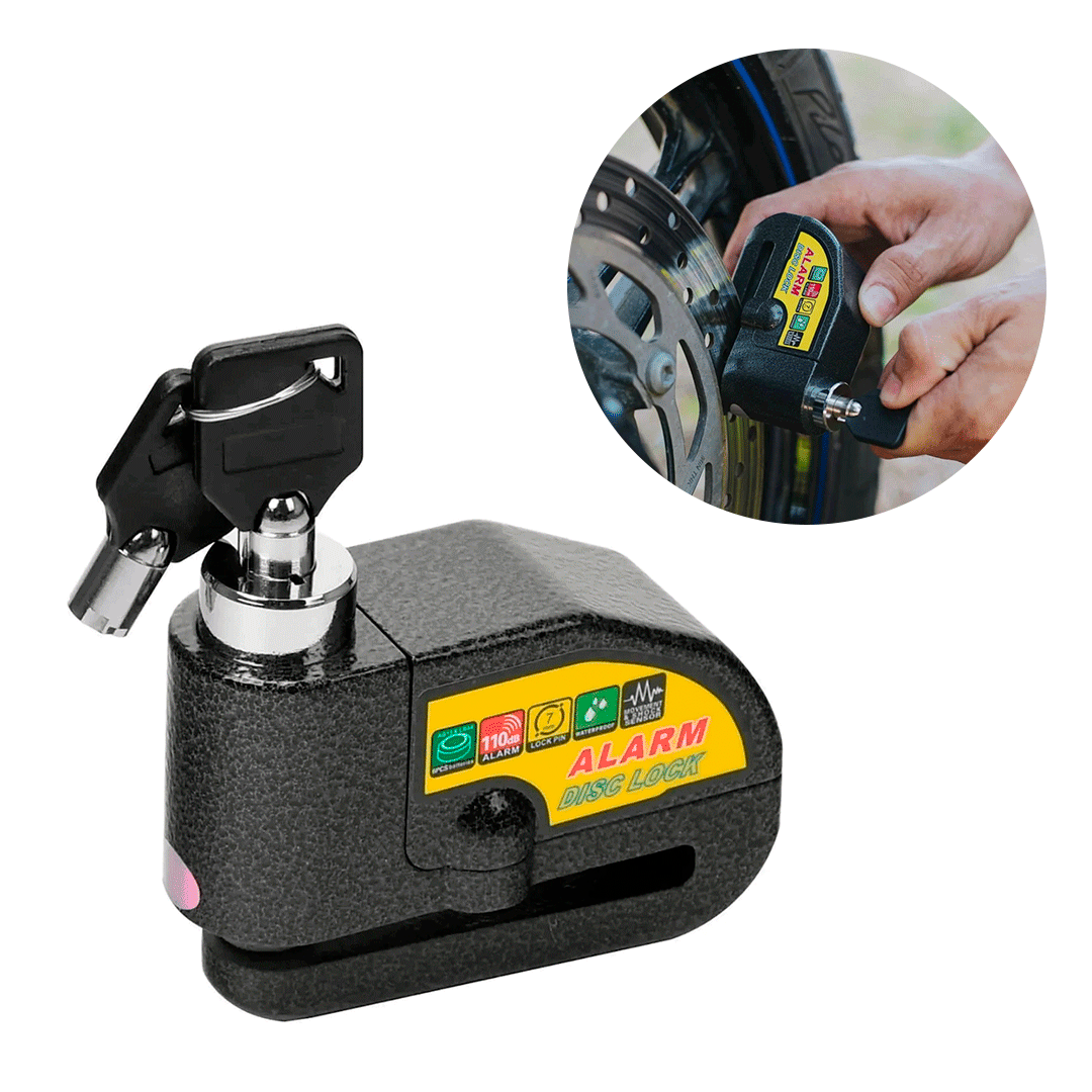 Candado Moto Candado Con Alarma Aro Para Motos Scooter Rejas