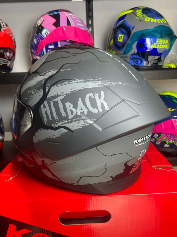 Hitback Casco integral kontrol M78 hitback negro gris – PRO RACER