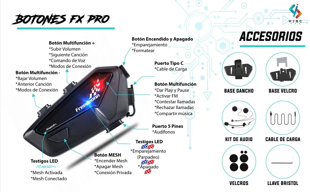 INTERCOMUNICADOR FREED COON FX PRO PRORACER MOTOS 4