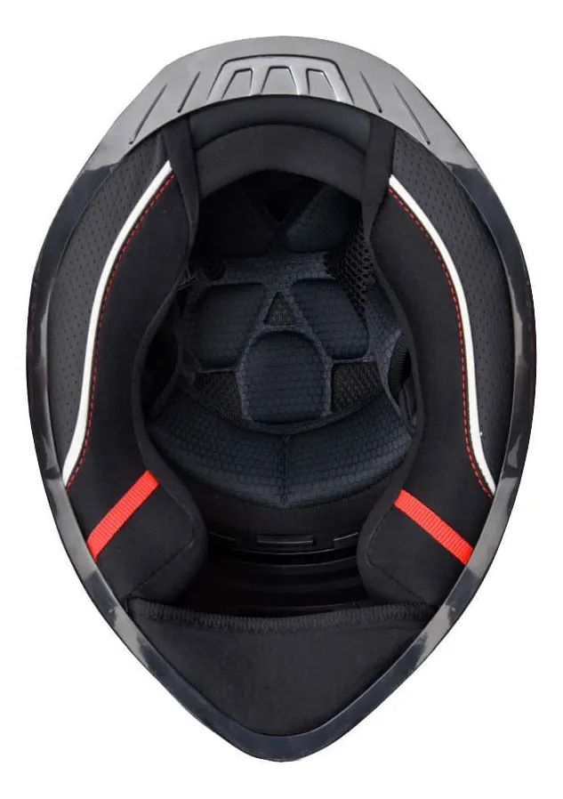CASCOXECURO923rojoazulVISORdoradoPRORACERMOTOS6