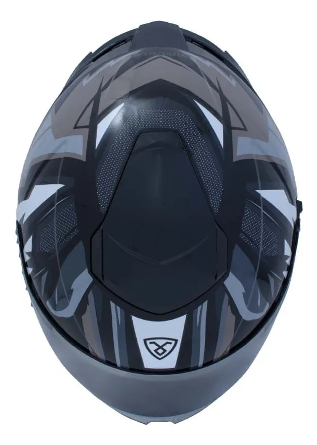CASCOXECUROintegral923grisVISORplataPRORACERMOTOS3