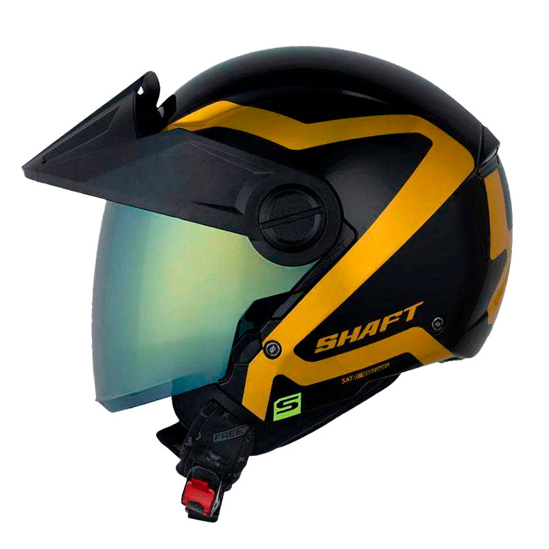 CascoShaft212HolosymbolNegroHolograficoDoradoVisorIridiumDorado1PRORACERMOTOS