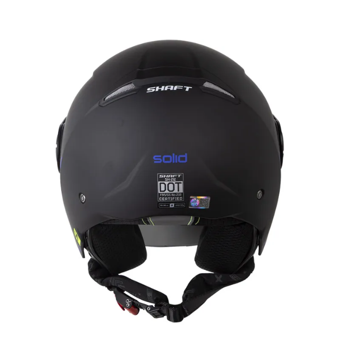 CascoShaft212SolidNegroAZULVisorAZULPRORACERMOTOS3